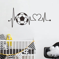 Football Heartbeat Wall Sticker