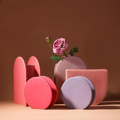 Rose & Lavender Geometric Ceramic Vases