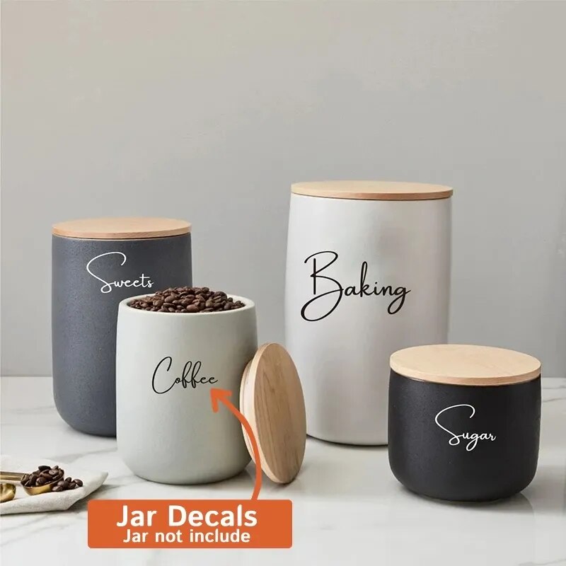 Canister Jar Labels Sticker