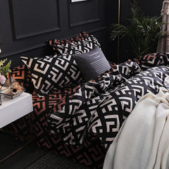 Luxurious black bedding set