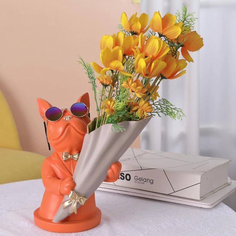 French Bulldog Flower Vase