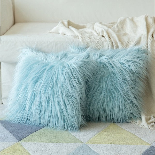 Soft Fur Plush Cushion Cover