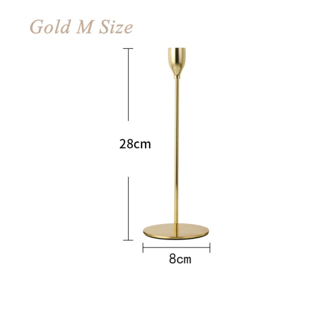 Gold Romantic Nordic Metal Candle Holders