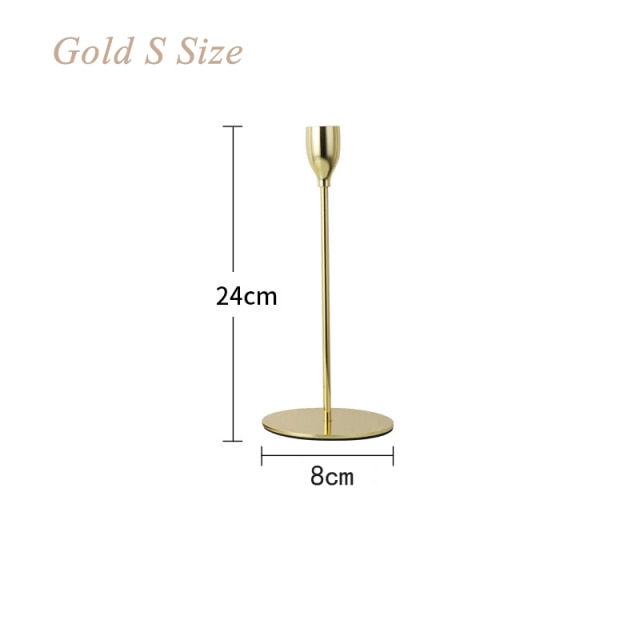 Gold Romantic Nordic Metal Candle Holders