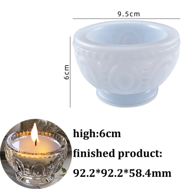 2021 DIY Resin Mold Candle Holder Silicone