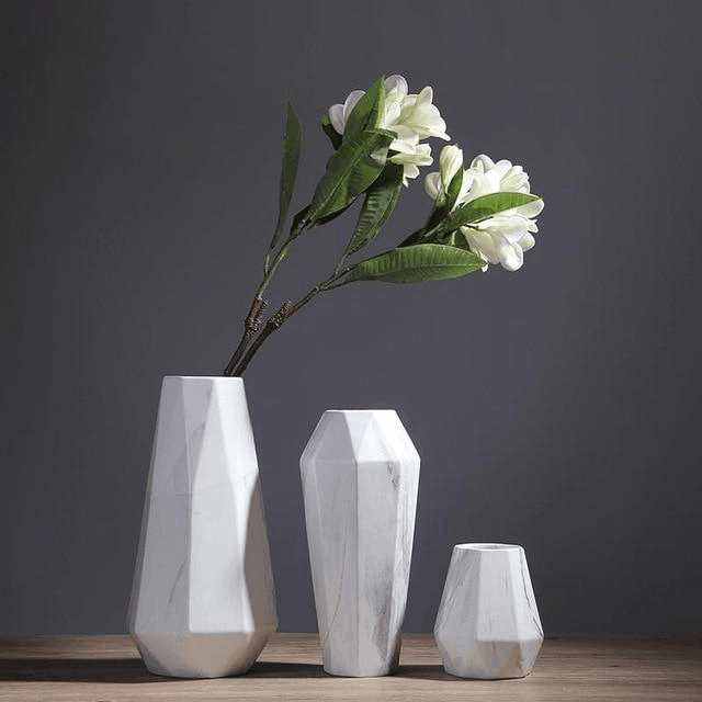 Geometric Marble Vases